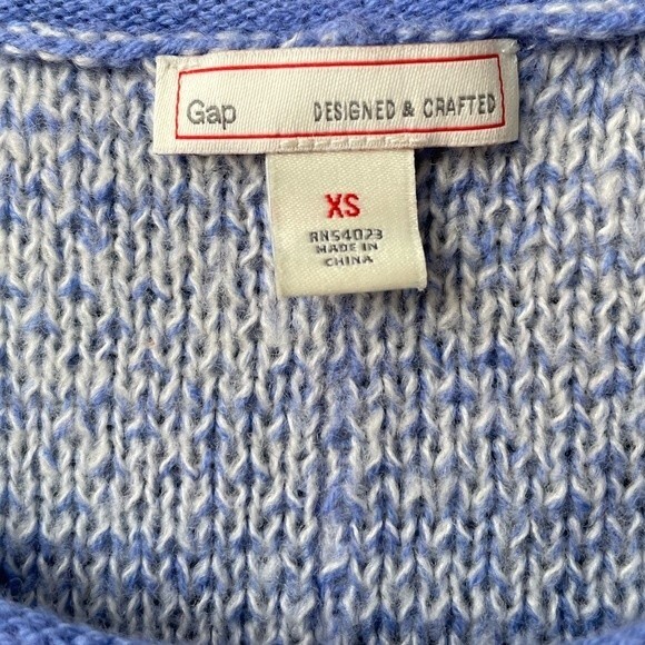 Gap Blue Wool Acrylic Stripe Sweater Size XS - Picture 3 of 4